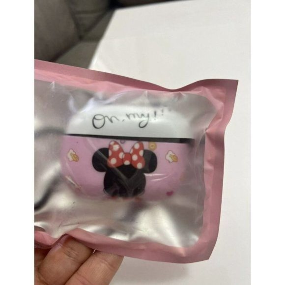 2 Minnie Mouse AirPod Pro Case Cover Strong Plastic PINK AND WHITE COLORS NEW - Picture 7 of 8